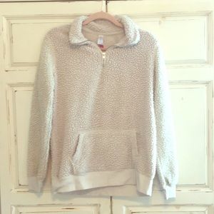 Sherpa quarter zip sweater
